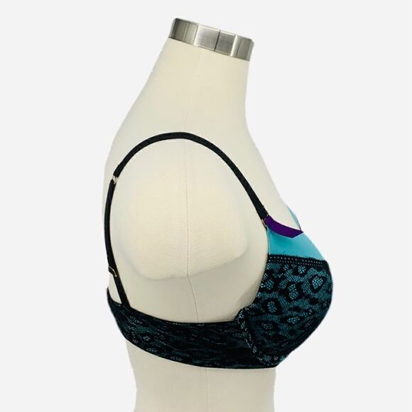 Victoria’s Secret Blue Cheetah Lace Bra - Picture 2 of 4